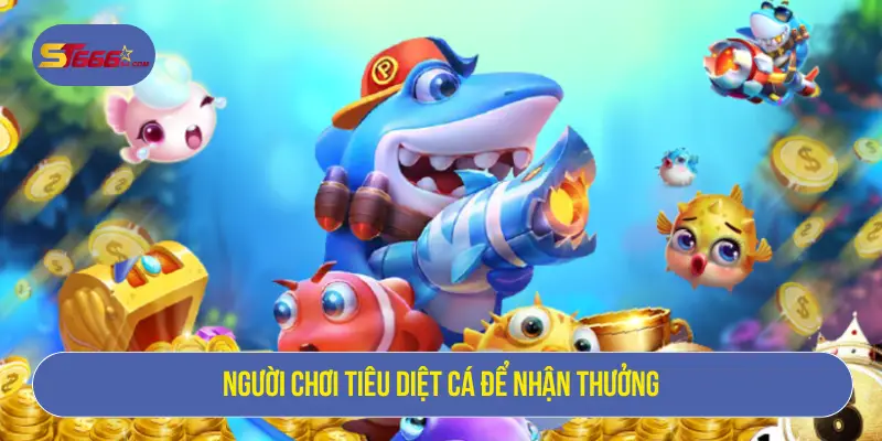Bắn Cá Ồ Zê – Đại Dương Kịch Tính, Thưởng Bùng Nổ 2 Người chơi tiêu diệt cá để nhận thưởng